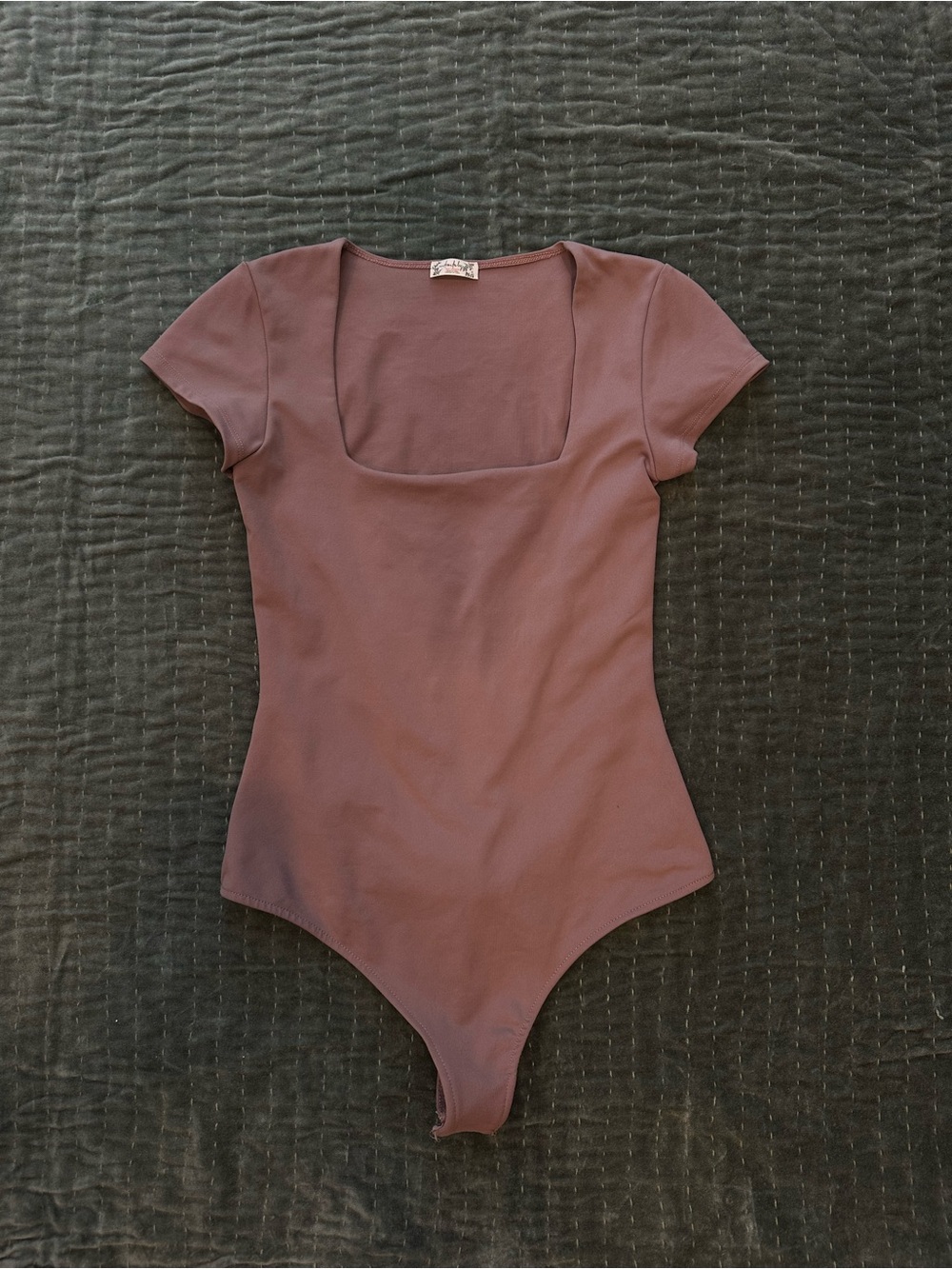 Free People Mauve Scoop Neck Bodysuit